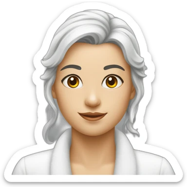 Maltês fêmea com laço sticker