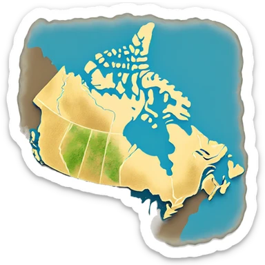 Map of canada sticker