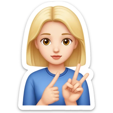 Girl holding number 1 sticker