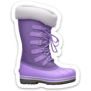light purple snow boots sticker