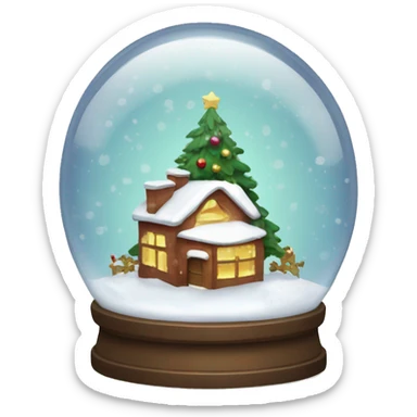 Christmas snowglobe sticker