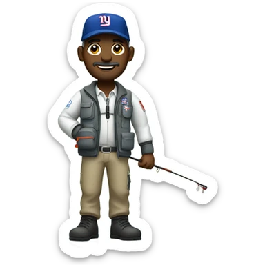 Anesthesiologist father husband flyfshing New York giants sticker