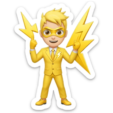 Flash man emoji sticker