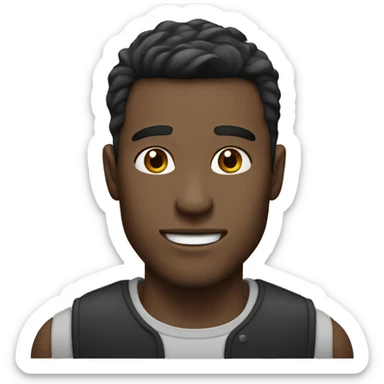 Guy with sharp jawline and brunette hair sticker