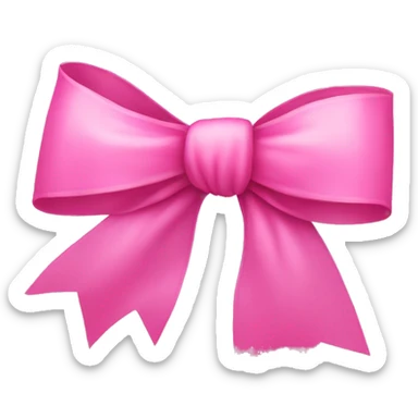 pink ribbon bow  sticker