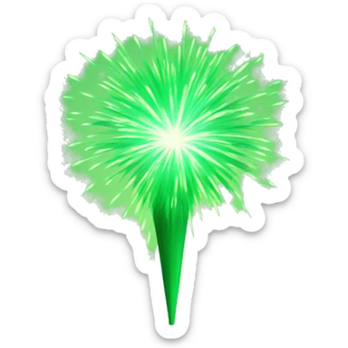 Green fireworks  sticker