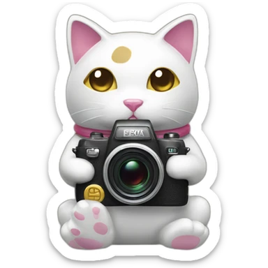 shiny-maneki-neko-with-camera sticker