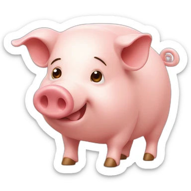 cochon avec un kamelto sticker