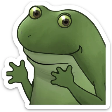 Tongue out and hands to the side  sticker