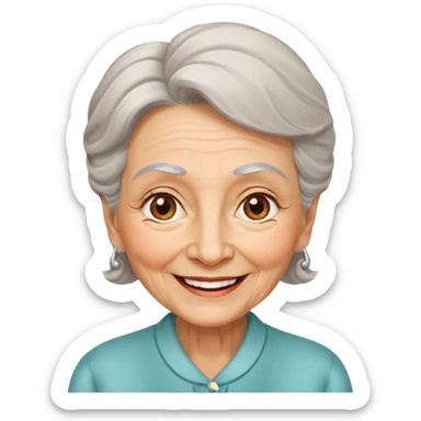 The kind and amiable grandmother in fairy tales sticker