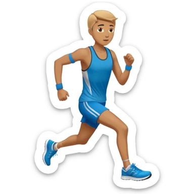 a person running a marathon  sticker