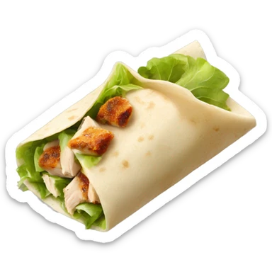 chicken ceasar salad wrap sticker