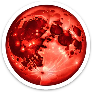 Blood moon sticker