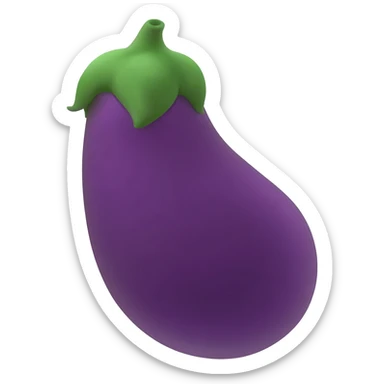 Sonic eggplant sticker