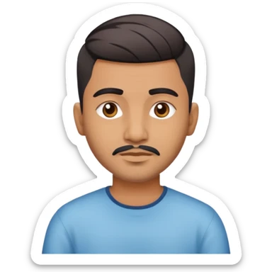 Indian man 25 years old fade hair cut sticker