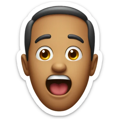 Astonished with two hands sticker