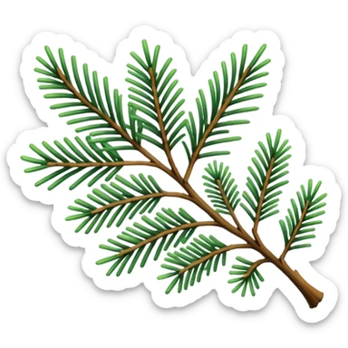 pine branch sticker
