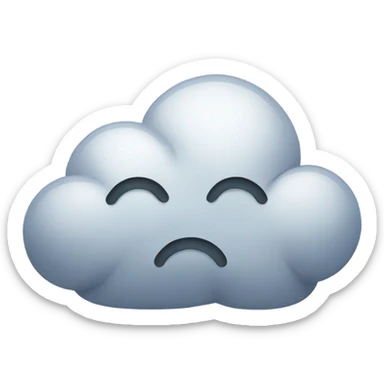 Depressed cloud sticker