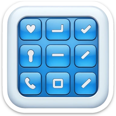 blue return keypad button   sticker