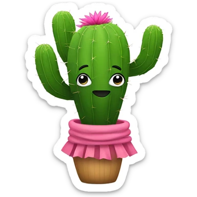 Cactus With a tutu sticker