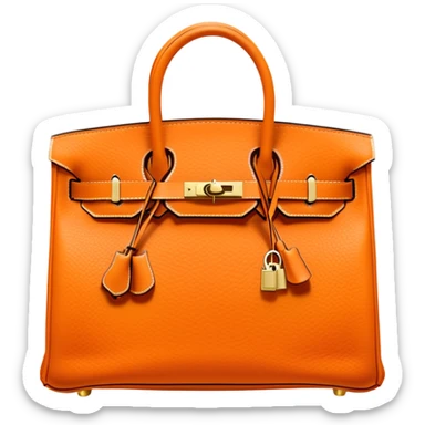 orange birkin hermes bag sticker