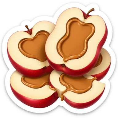 apple slices with peanutbutter sticker