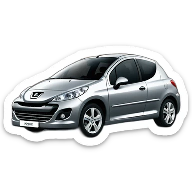 Peugeot 207 grise sticker