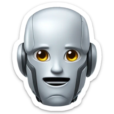 robot head named "astro" on head sticker