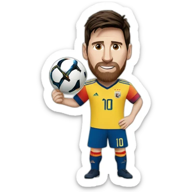 LIONEL MESSI WITH THE WORLD CUP sticker