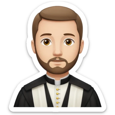 Sacerdote con un poco de barba sticker