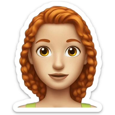 Redhead with freckles sticker