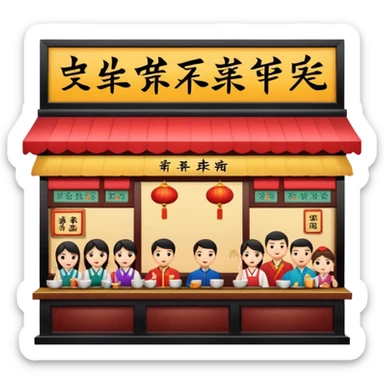 Chinese restaurant. sticker