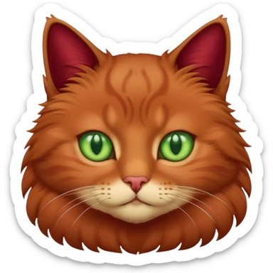 бордовый кот sticker