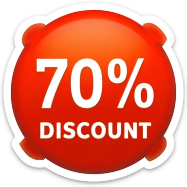 Crea un emoji de 70% de descuento sticker