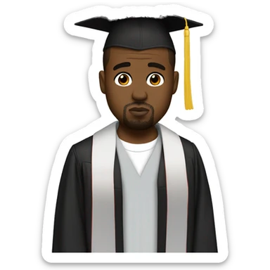 Graduation Kanye west bear sticker