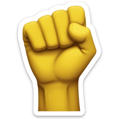 yellow raised fist sticker