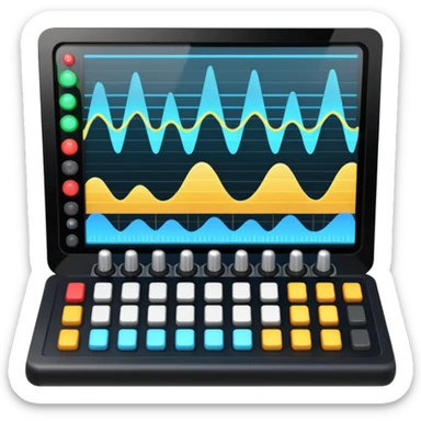 music mixing board screen sticker