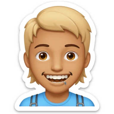 Ahora con alambres en los dientes  sticker