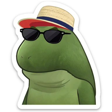 Aguacate con labios grandes sticker