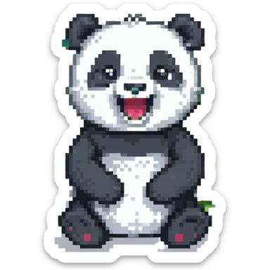 laughing panda sticker