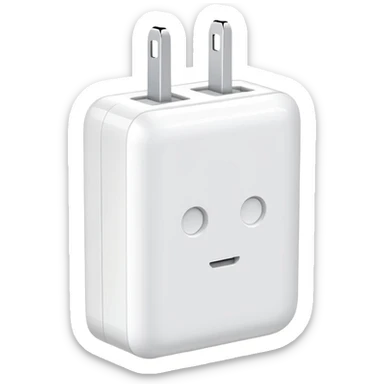 white phone charger sticker