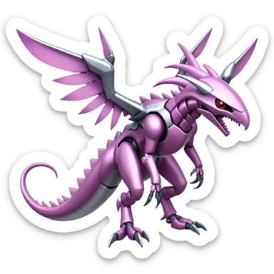  Cool Edgy Shiny Ethereal Legendary Digimon-Genesect-Palkia-hybrid full body sticker