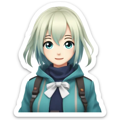 hololive Vtuber girl Minato Aqua sticker