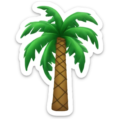 Christmas decorated palmtree sticker