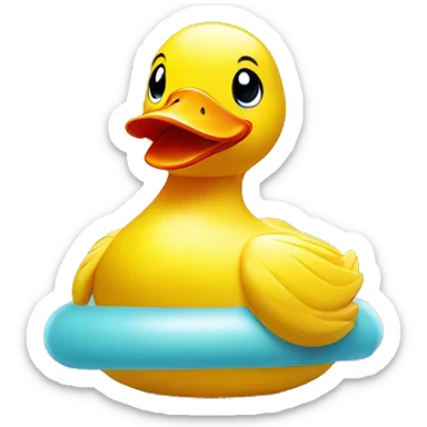 a rubber duck in the gymn sticker