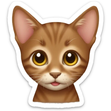 brown kitten sticker