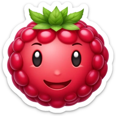 framboise emoji iphone sticker