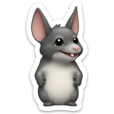 Chauve souris qui fait un bras d'honneur sticker