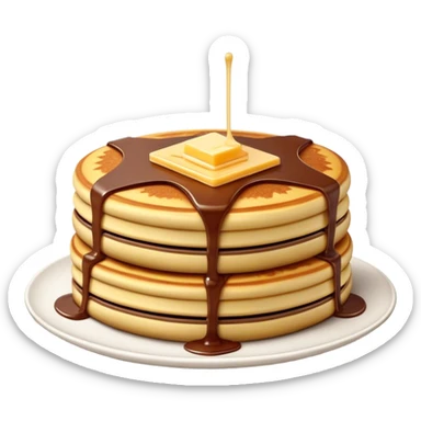 Cinematic Realistic Martabak Manis Dessert Emoji, depicted as a thick, sweet pancake filled with chocolate, cheese, and condensed milk rendered with detailed textures and vibrant, indulgent lighting. sticker