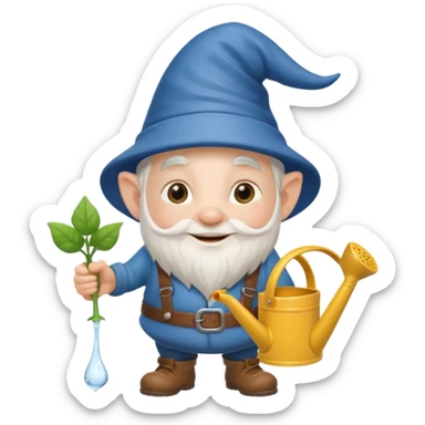 gnome with watercan sticker